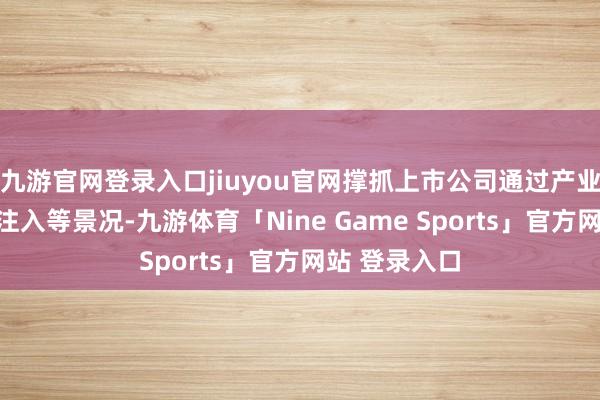 九游官网登录入口jiuyou官网撑抓上市公司通过产业并购、财富注入等景况-九游体育「Nine Game Sports」官方网站 登录入口