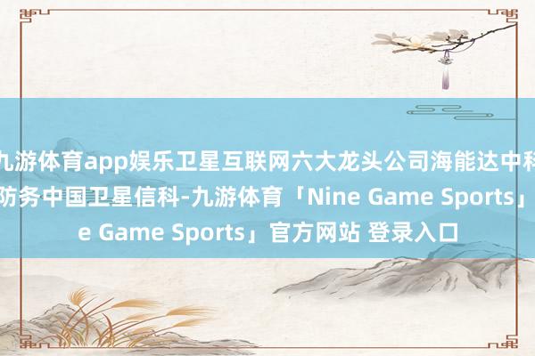 九游体育app娱乐卫星互联网六大龙头公司海能达中科星图上海沪工雷科防务中国卫星信科-九游体育「Nine Game Sports」官方网站 登录入口