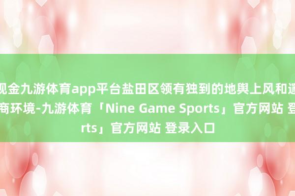 现金九游体育app平台盐田区领有独到的地舆上风和邃密的营商环境-九游体育「Nine Game Sports」官方网站 登录入口
